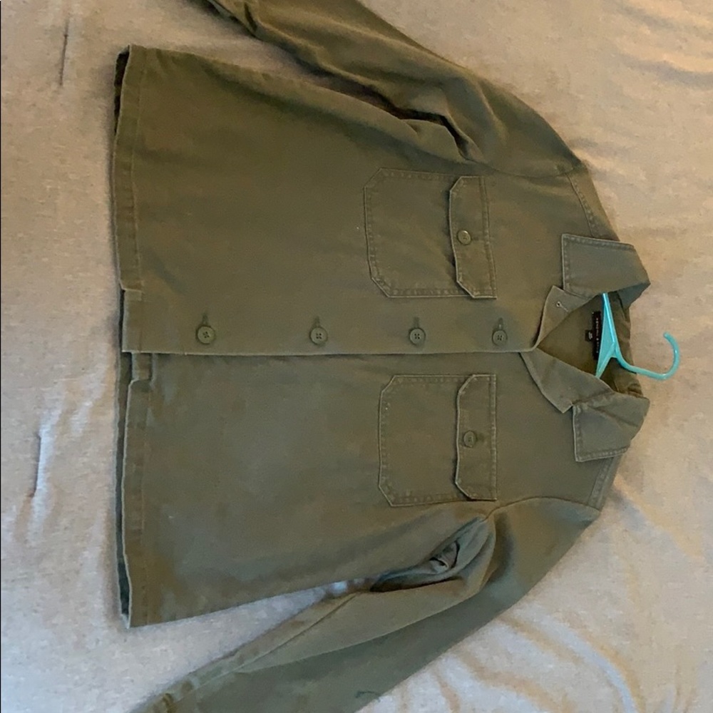 Kendall and Kylie military style shirt jacket
